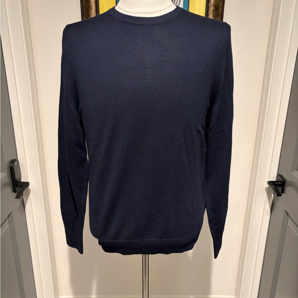 Banana Republic Other - Banana Republic Men's Fine Marino Wool Navy Blue Crewneck Sweater
